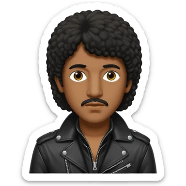 Phil Lynott (1949-1986) with long dark brown hair sticker