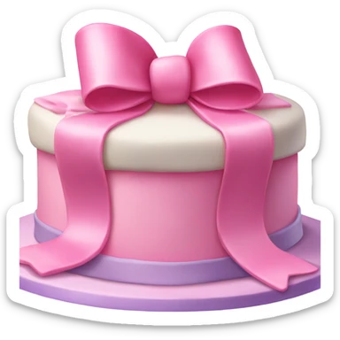 Pink bow 16 birthday cake  sticker