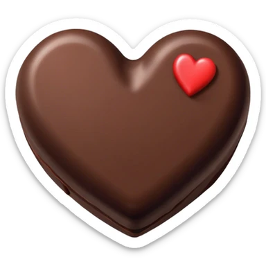 one heart shaped chocolate truffle sticker