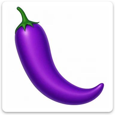A chili pepper emoji in purple color, vibrant and clear. sticker