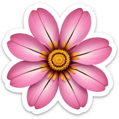 pink and brown flower sticker