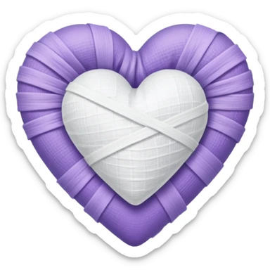 bandaged heart with subtle purple colour sticker