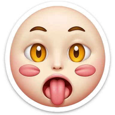 Face with tongue sticking out and rolled back eyes sticker