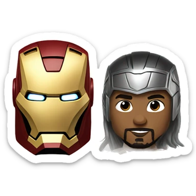 Iron man with thor sticker