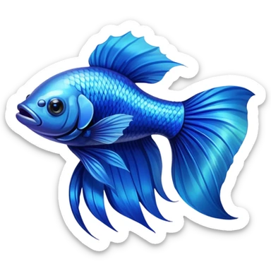 blue betta fish sticker