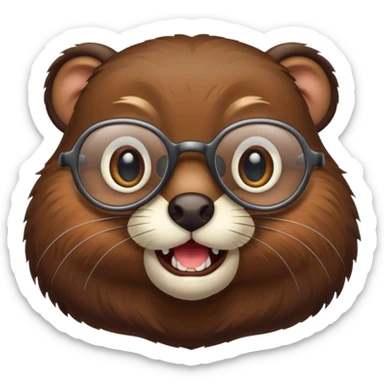 spectacled beaver sticker