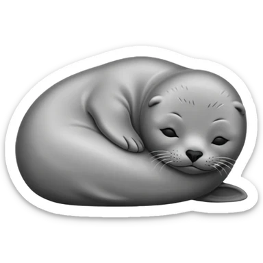 Seal sleeping sticker