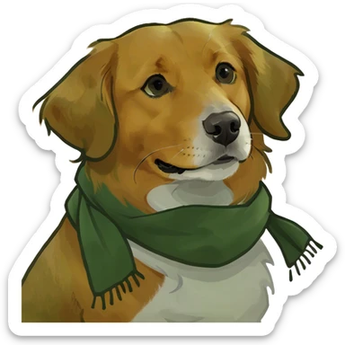 nova scotia duck tolling golden retriever sticker