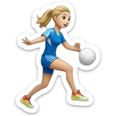 Handball girl sticker