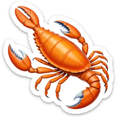 🦞🐚 una claw saliendo del emoji de shell sticker