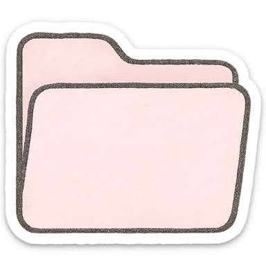 Japanese hand-drawn style pink theme soft and cute folder icon for mobile home screen sticker