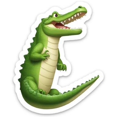 Crocodile in car sticker