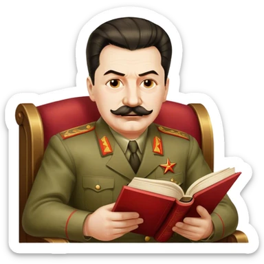 Stalin is reading book sticker