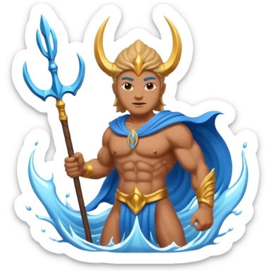 God of water give me more than half body  sticker