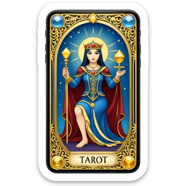 tarot card sticker