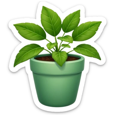 plant in pot sticker