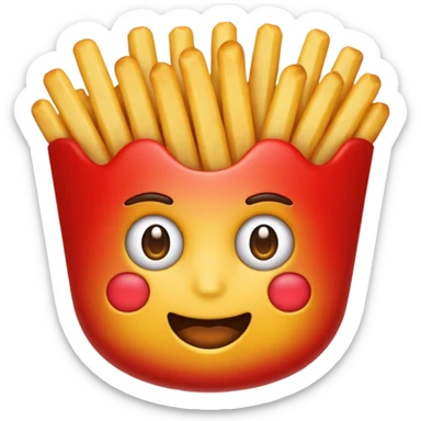 Red French frize emoji sticker