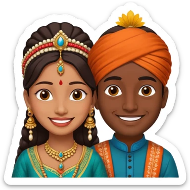 2 indian couple beautiful 😍  sticker