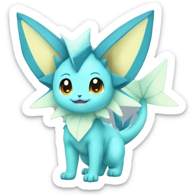 Kawaii Vaporeon-Glaceon-Pokémon full body sticker