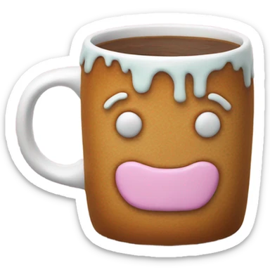 Pastel gingerbread man mug sticker