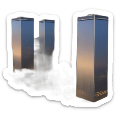 Twin towers 747 sticker