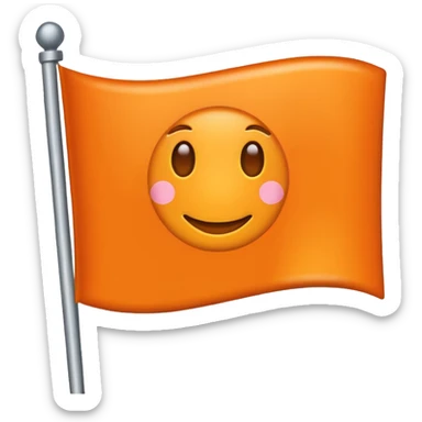 I want a flag emoji 🚩🚩 like this but flag should be orange sticker
