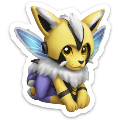 Anthro Metabee Medabee Renamon Zeraora sticker