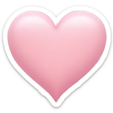 light pink heart sticker