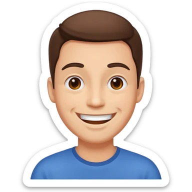 generate a emoji of man saying hii with normal skintone sticker