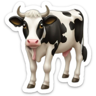 Vache qui boit de la bière sticker