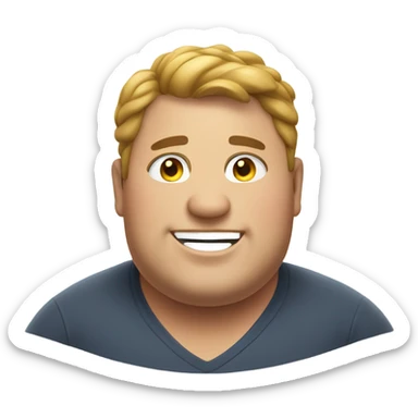 Fat guy posing sticker