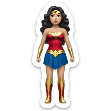 wonderwoman costume sticker