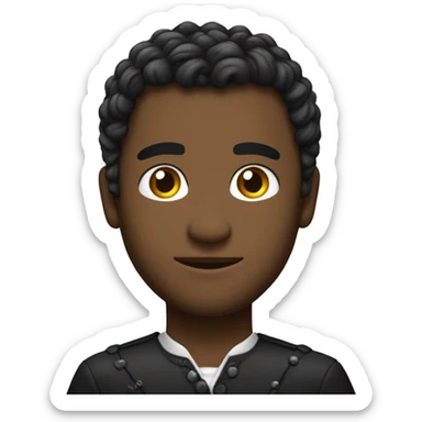 Um príncipe com cabelos pretos e cacheados com a pele clara  sticker