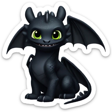 Night Fury Toothless dragon sticker