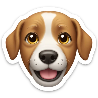 dog happy face sticker
