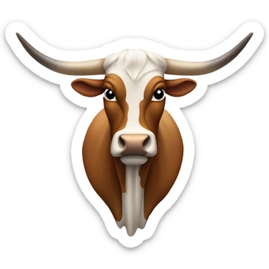 Sad longhorn sticker
