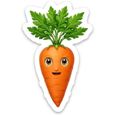The carrot with eyes wearing a Canada jersey  sticker