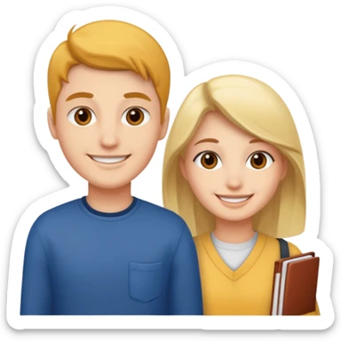 dos estudiantes universitarios muy felices sticker