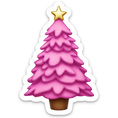 Pink Christmas sticker