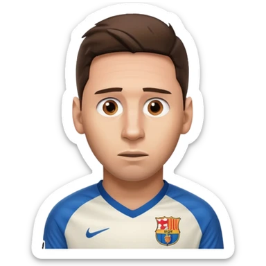 Messi that look like he have seen something weird sticker