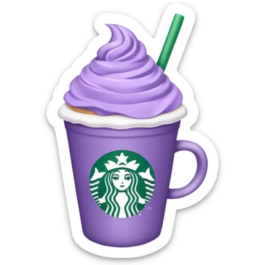 Starbucks lavender latte, cup with logo sticker