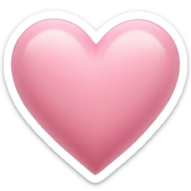 heart inside a heart soft pink sticker
