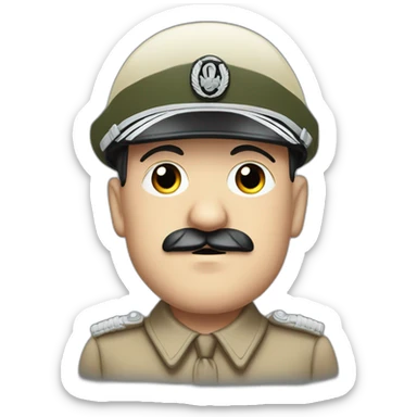 Adolf Hitler wearing ear defenders 420 sticker