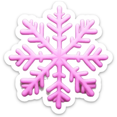 Pink snowflake  sticker