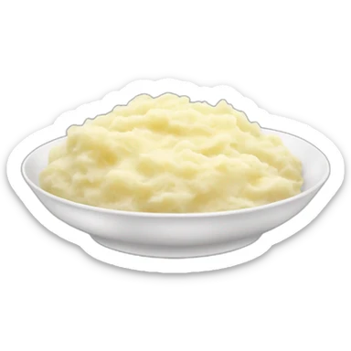 plate of mashed potatoes. side view. Ukraine  sticker