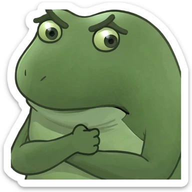 annoyed face crossing its arms sticker