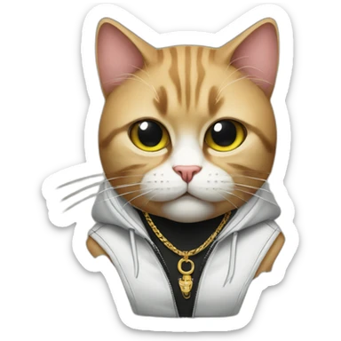gangsta cat sticker