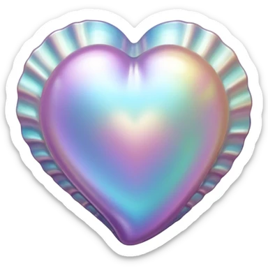 heart shaped shell sticker