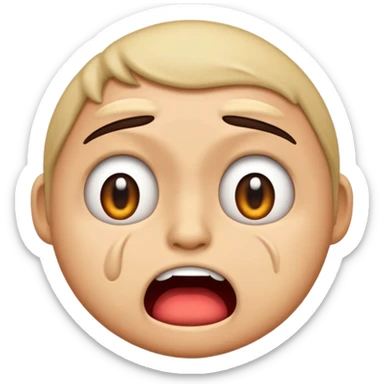 an emoji with pure disgust and shock in their reaction sticker