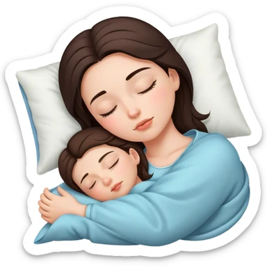 Brunette girl sleepin sticker